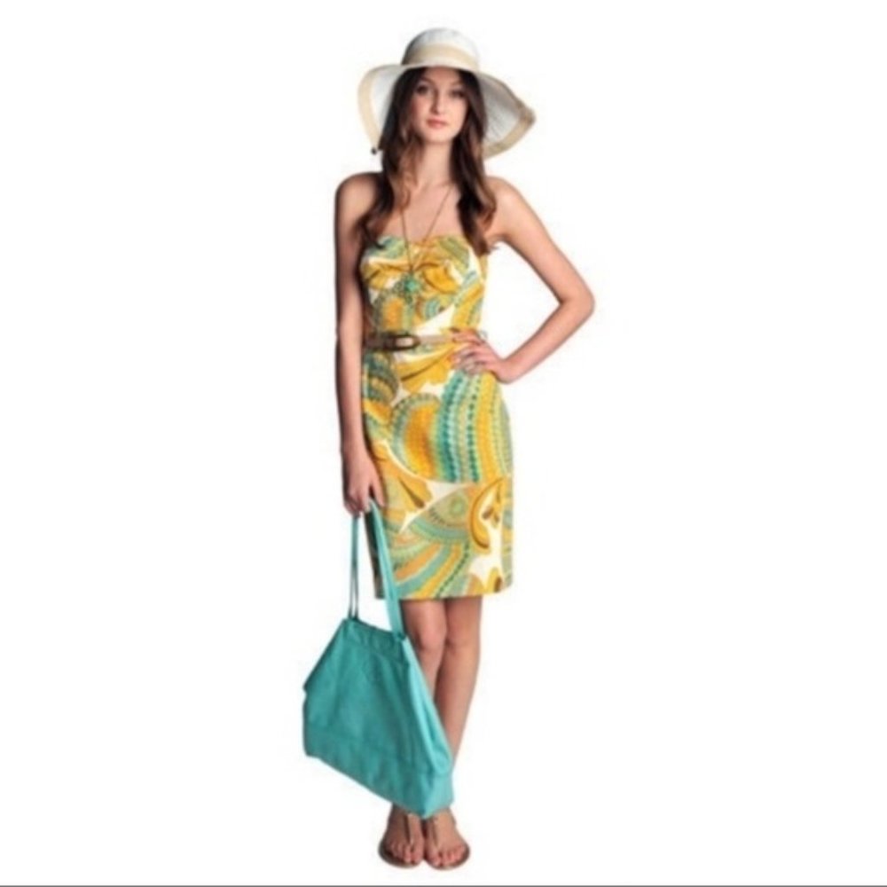 Trina Turk for Banana Republic Strapless Tropical Dress - Picture 9 of 9